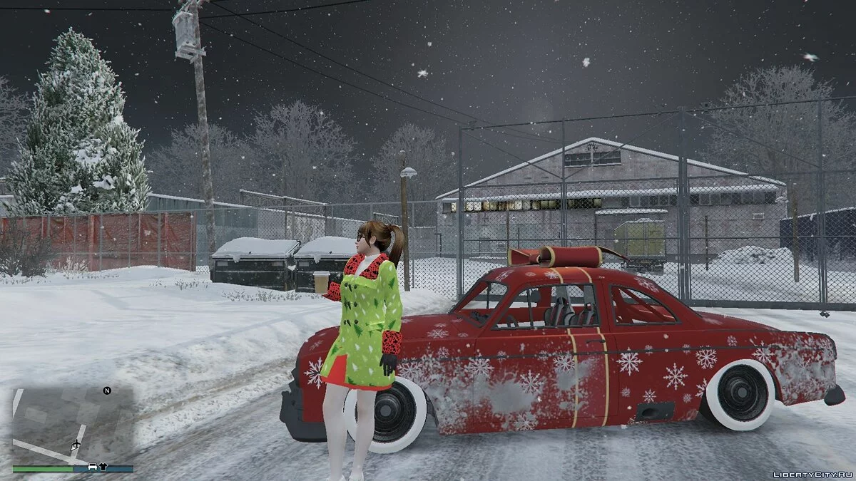 Christmas Trenchcoat for Mai Shiranui / GTA 5