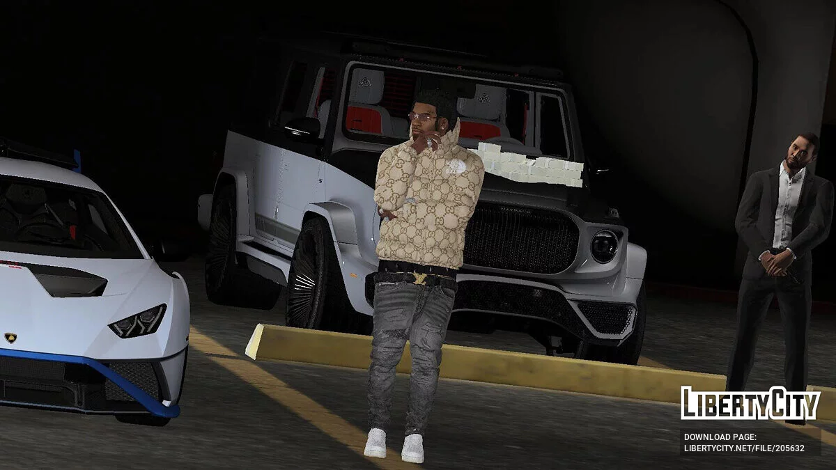 Puffer Jacket North Face Gucci / GTA 5