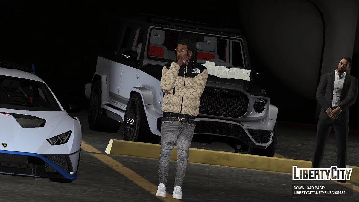 Puffer Jacket North Face Gucci / GTA 5