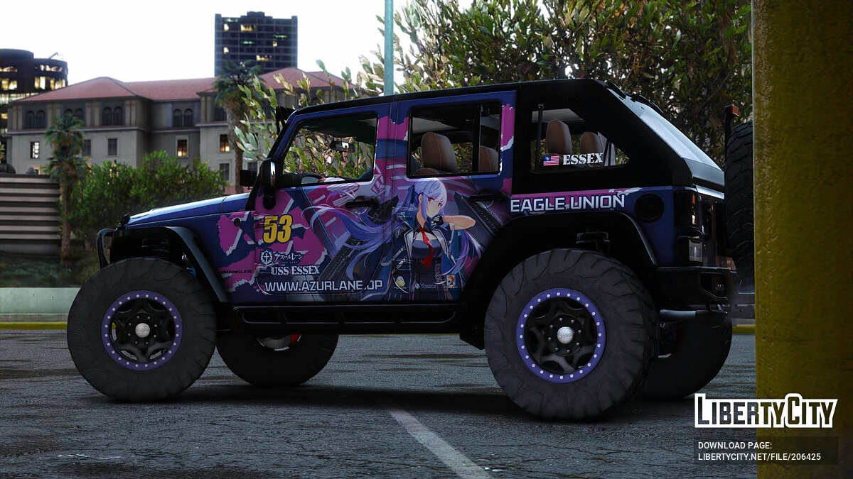Jeep Wrangler Rubicon itasha USS Essex Azur lane / GTA 5