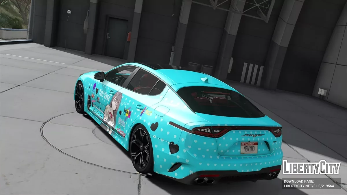 Yuki Suou Itasha Roshidere Itasha (痛車/痛车) for KIA Stinger 3.3 GT 2017 / GTA 5
