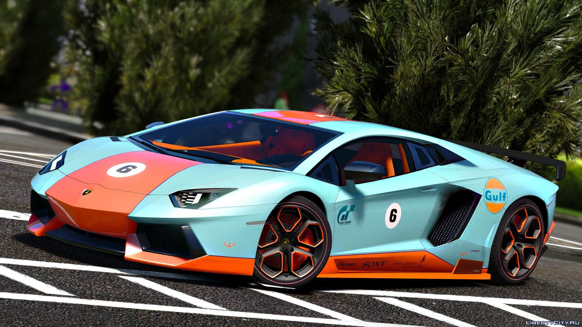 Download Lamborghini Aventador LP700-4 Gulf [AddOn]  for GTA 5