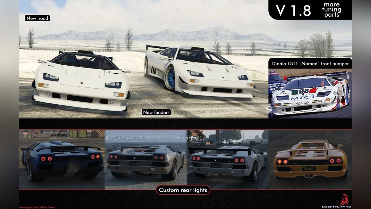 Lamborghini Diablo GTR [Add-On | Tuning | Vorlage] 1.9 / GTA 5