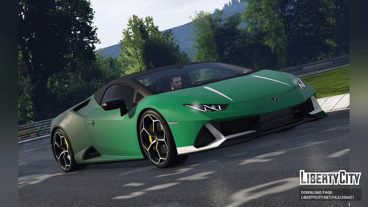 2020 Lamborghini Huracan Evo Spyder Yanmış Yeşil / GTA 5
