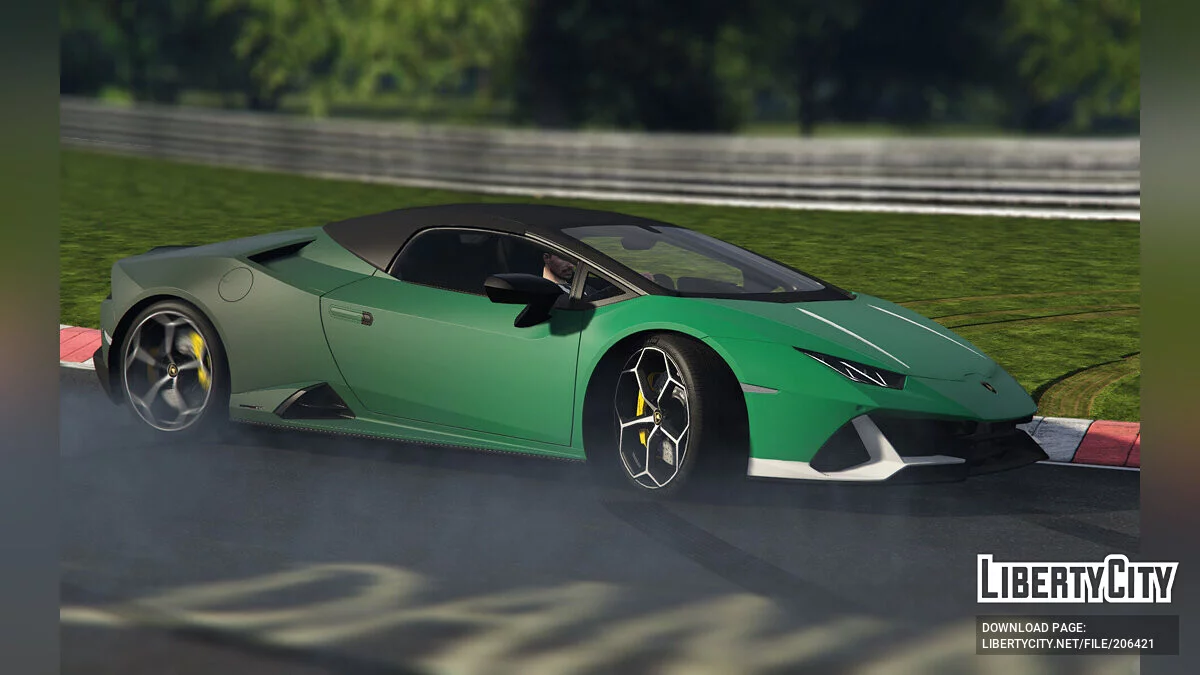 2020 Lamborghini Huracan Evo Spyder Yanmış Yeşil / GTA 5