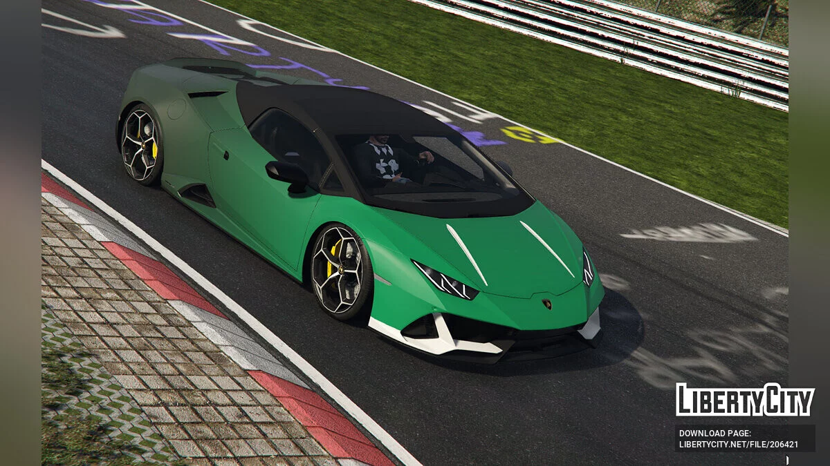 2020 Lamborghini Huracan Evo Spyder Yanmış Yeşil / GTA 5