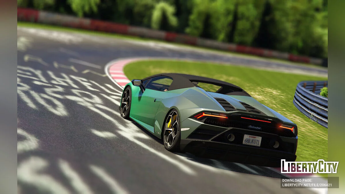 2020 Lamborghini Huracan Evo Spyder Yanmış Yeşil / GTA 5