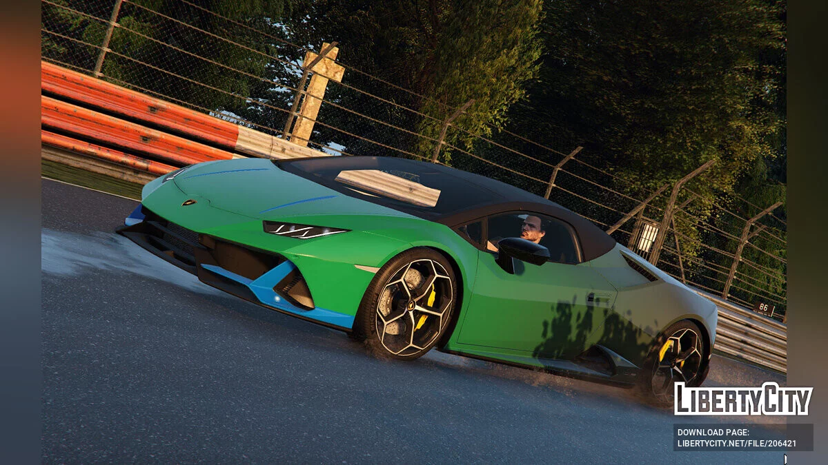2020 Lamborghini Huracan Evo Spyder Yanmış Yeşil / GTA 5