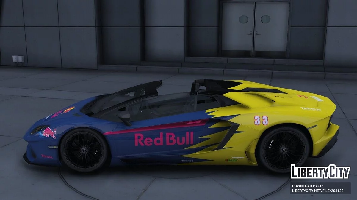 2018 Lamborghini Aventador S Roadster Red Bull Racing / GTA 5