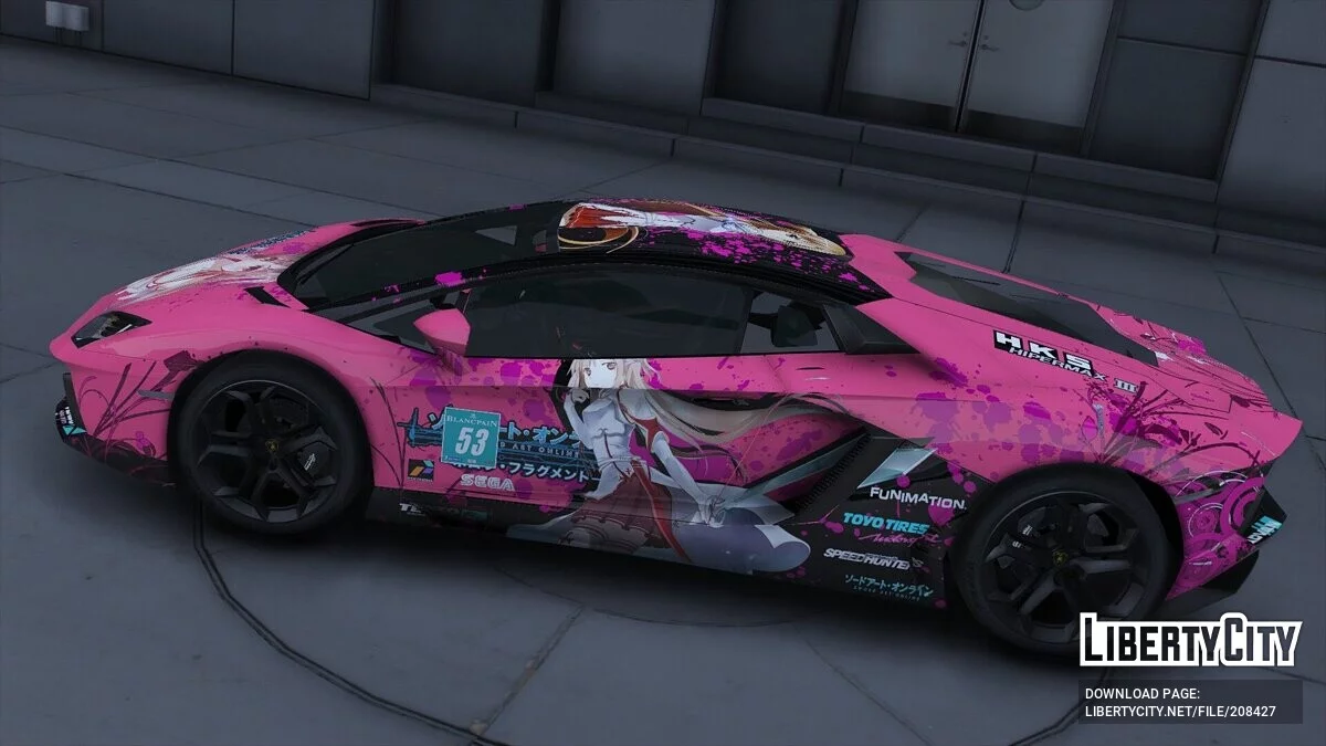 Lamborghini Aventador LP700-4 Sword Art Online Asuna / GTA 5