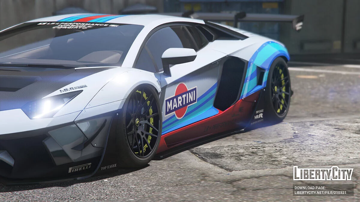 Lamborghini Aventador LP700-4 LibertyWalk Martini Kaplama / GTA 5