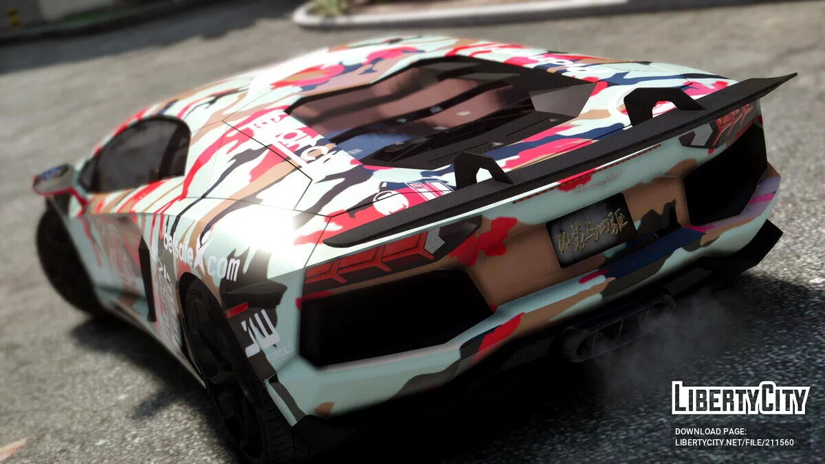 2012 Lamborghini Aventador Camouflage Gumball3000 / GTA 5