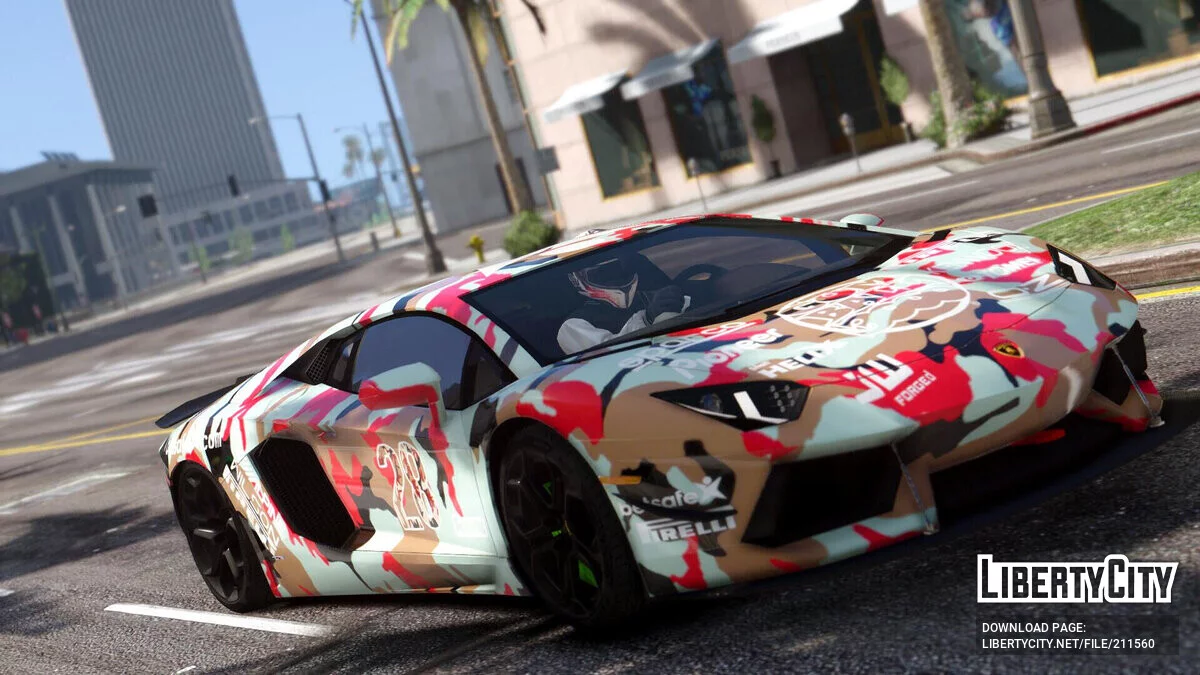 2012 Lamborghini Aventador Camouflage Gumball3000 / GTA 5