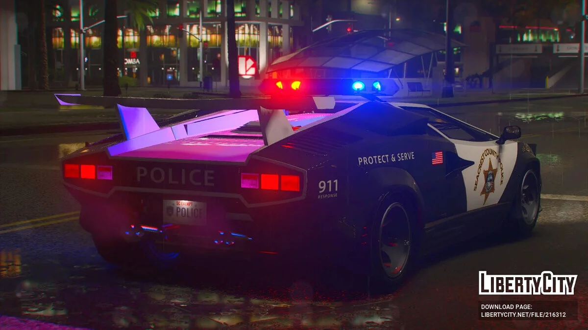 1985 Lamborghini Countach 5000QV SCPD v1.0 / GTA 5