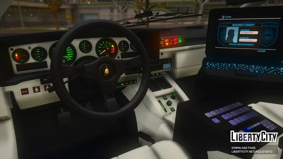 1985 Lamborghini Countach 5000QV SCPD v1.0 / GTA 5