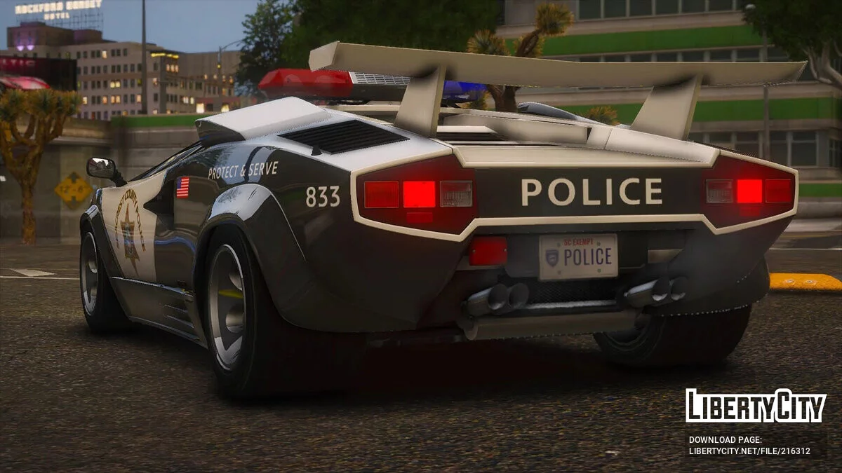 1985 Lamborghini Countach 5000QV SCPD v1.0 / GTA 5