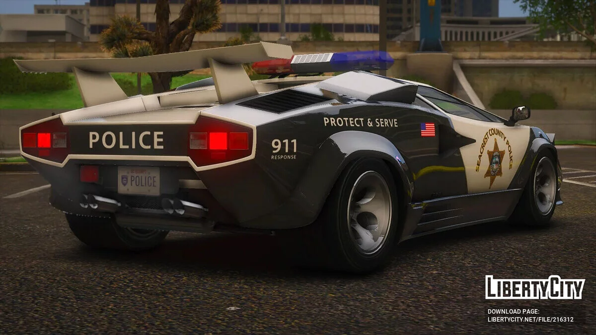 1985 Lamborghini Countach 5000QV SCPD v1.0 / GTA 5