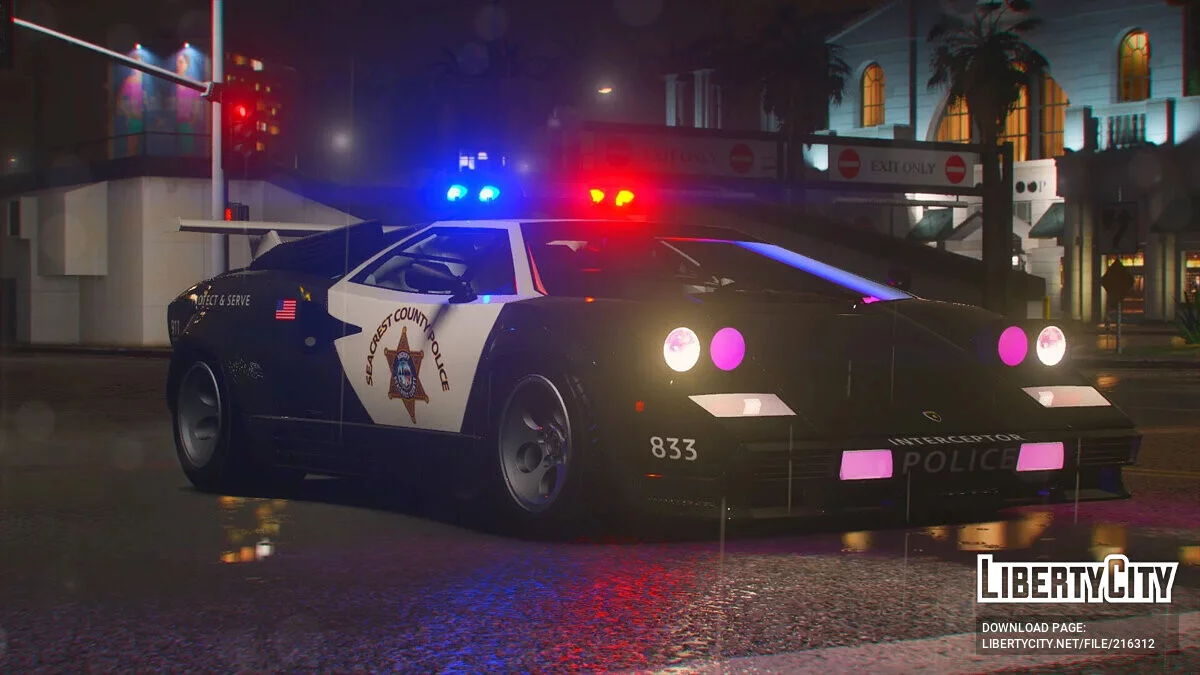 1985 Lamborghini Countach 5000QV SCPD v1.0 / GTA 5