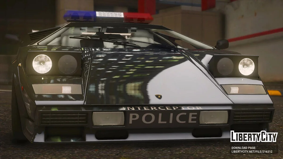 1985 Lamborghini Countach 5000QV SCPD v1.0 / GTA 5