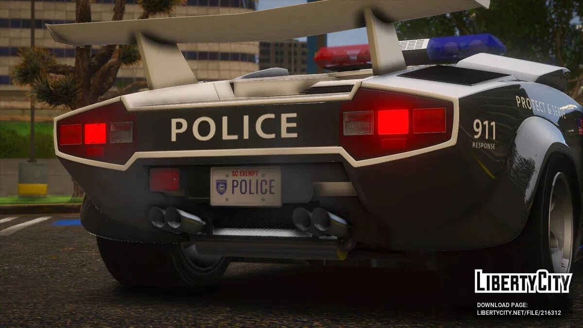 1985 Lamborghini Countach 5000QV SCPD v1.0 / GTA 5