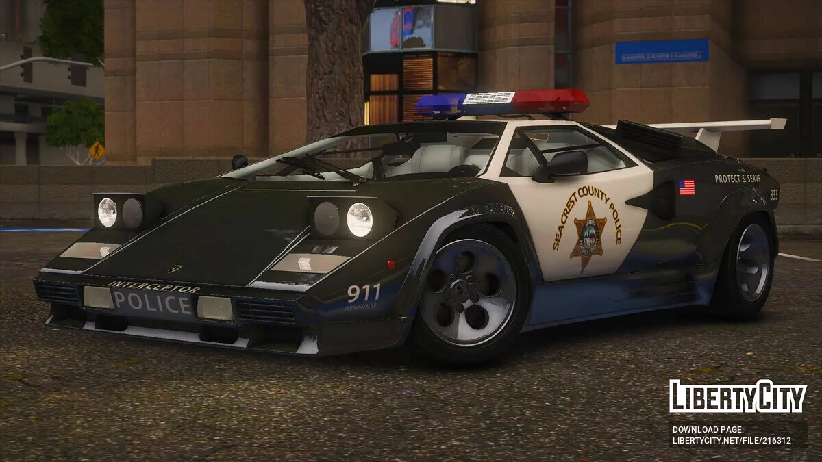 1985 Lamborghini Countach 5000QV SCPD v1.0 / GTA 5