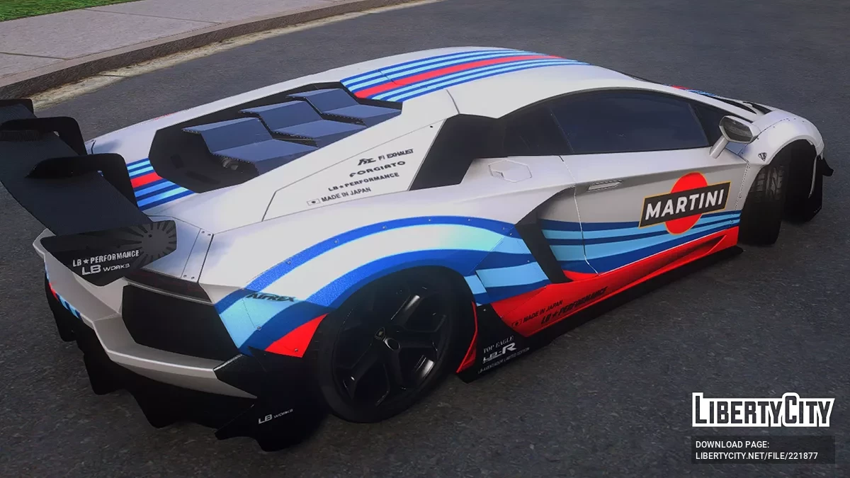 Lamborghini Aventador LP700-4 LibertyWalk MARTINI / جي تي أي 5