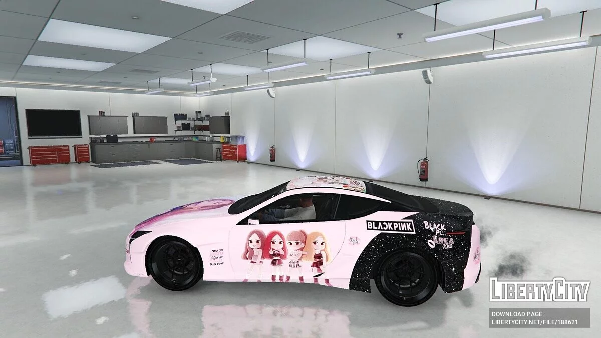Lexus LC500 Noir Rose Décalcomanie Lumineuse Animation Lumière / GTA 5