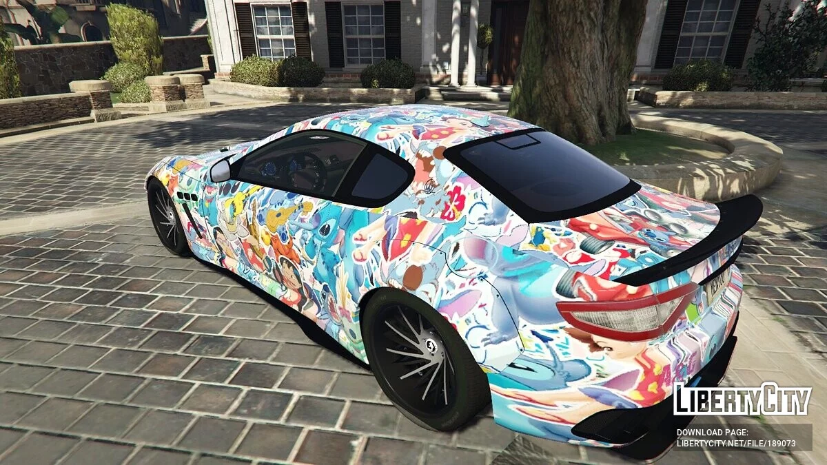 Maserati Grand Turismo Livery Lumineux Personnalisé Lilo & Stitch / GTA 5
