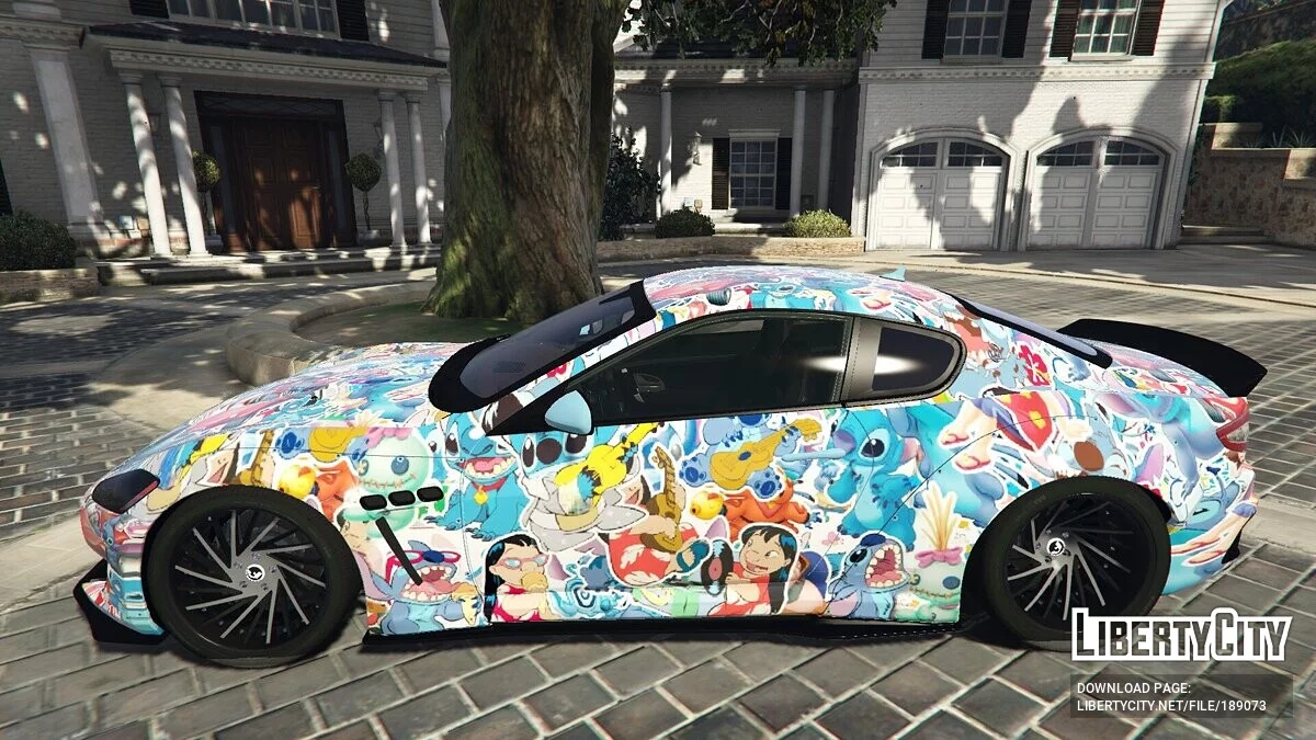 Maserati Grand Turismo Livery Lumineux Personnalisé Lilo & Stitch / GTA 5