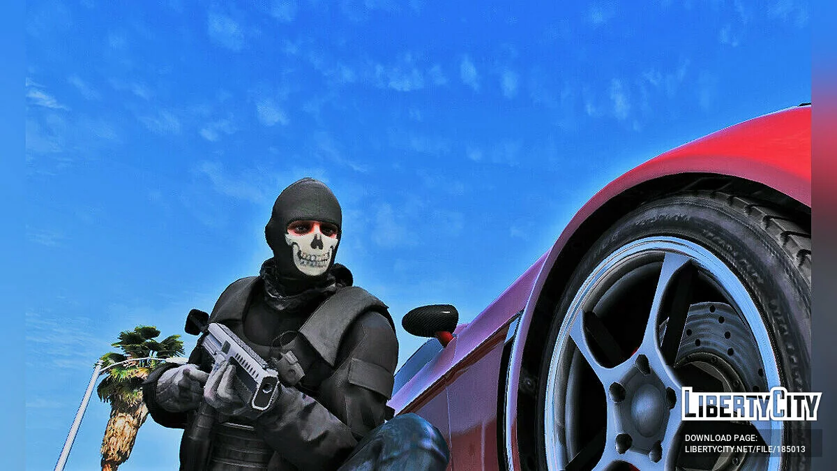 Ghost's mask from Call Of Duty: Modern Warfare 2 (2022) / GTA 5