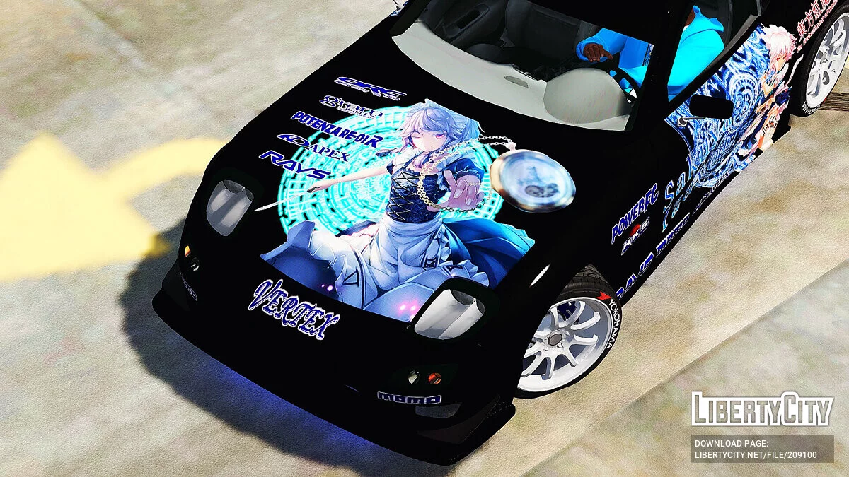 Mazda RX7 C-West Itasha Sakuya Izayoi / GTA 5