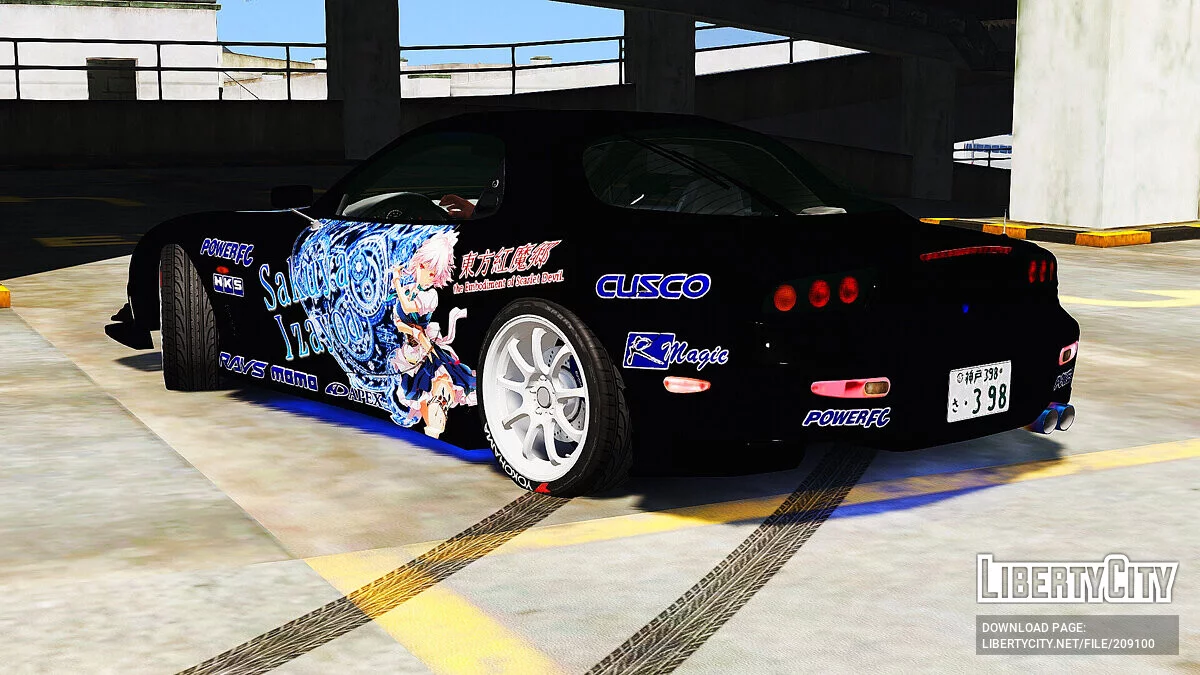 Mazda RX7 C-West Itasha Sakuya Izayoi / GTA 5