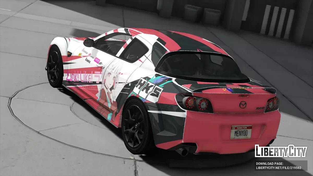 Tsuzuri Yugiri Link Like Love Live Itasha (痛車/痛车) for 2009 Mazda RX8 1.0 / GTA 5