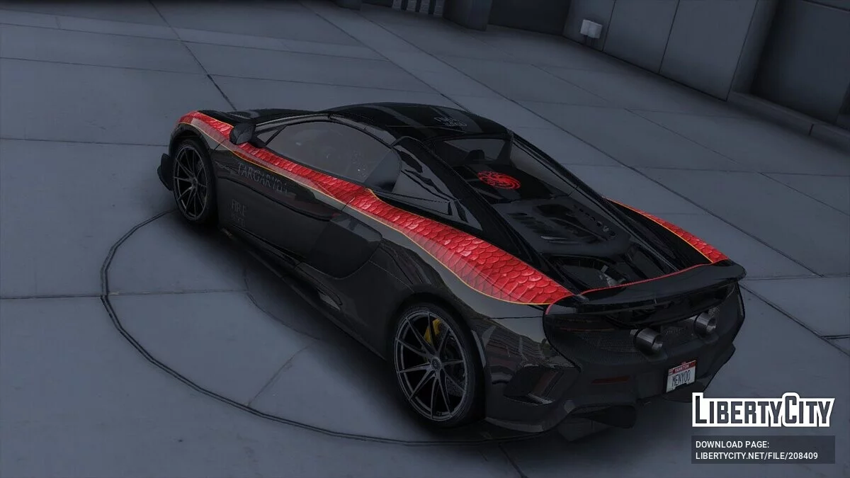 McLaren 675 LT Spyder Desain Targaryen / GTA 5