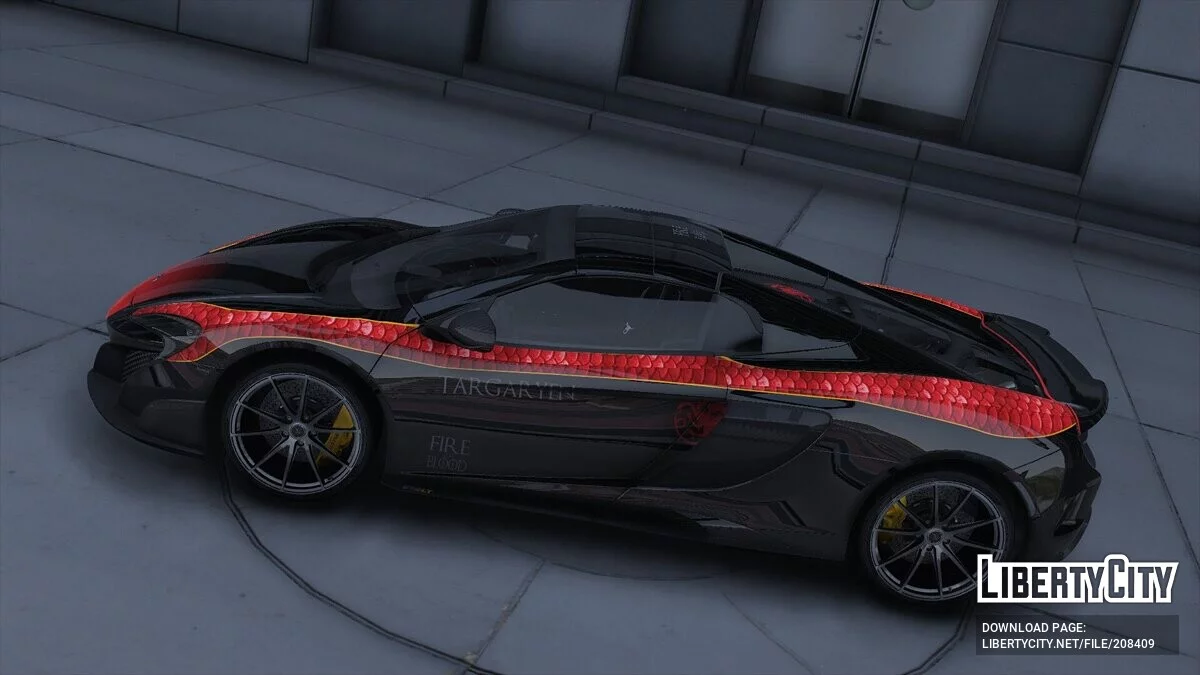 McLaren 675 LT Spyder Desain Targaryen / GTA 5