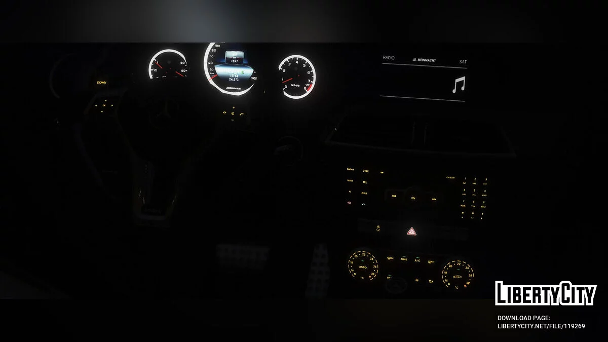 2013 مرسيدس- AMG C63 (W204) تحديث [إضافة | سلسلة سوداء | برابوس | تعديل] 2.0 / جي تي أي 5