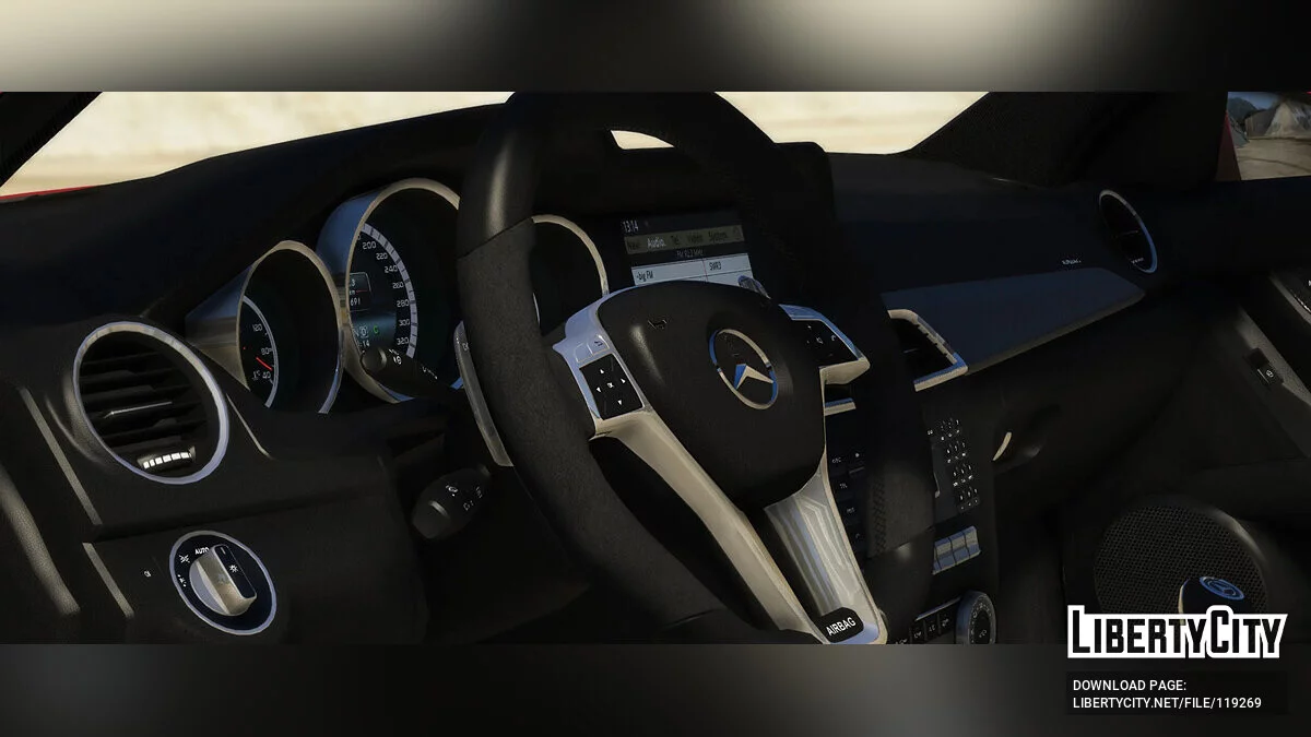 2013 مرسيدس- AMG C63 (W204) تحديث [إضافة | سلسلة سوداء | برابوس | تعديل] 2.0 / جي تي أي 5