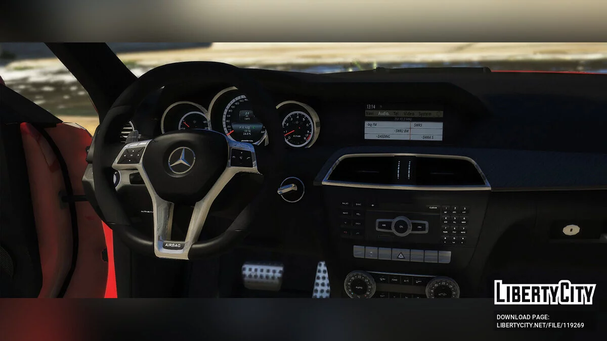 2013 مرسيدس- AMG C63 (W204) تحديث [إضافة | سلسلة سوداء | برابوس | تعديل] 2.0 / جي تي أي 5