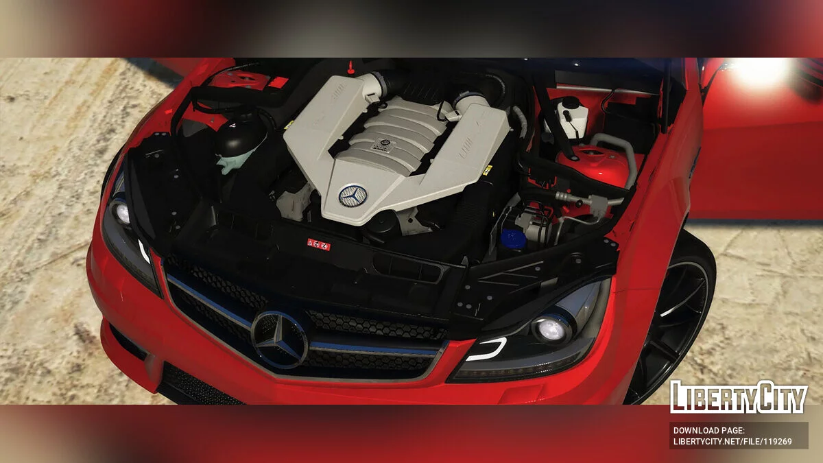 2013 مرسيدس- AMG C63 (W204) تحديث [إضافة | سلسلة سوداء | برابوس | تعديل] 2.0 / جي تي أي 5