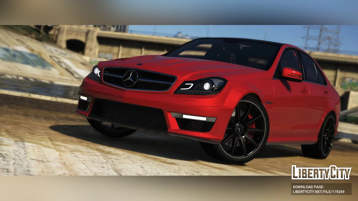 2013 مرسيدس- AMG C63 (W204) تحديث [إضافة | سلسلة سوداء | برابوس | تعديل] 2.0 / جي تي أي 5