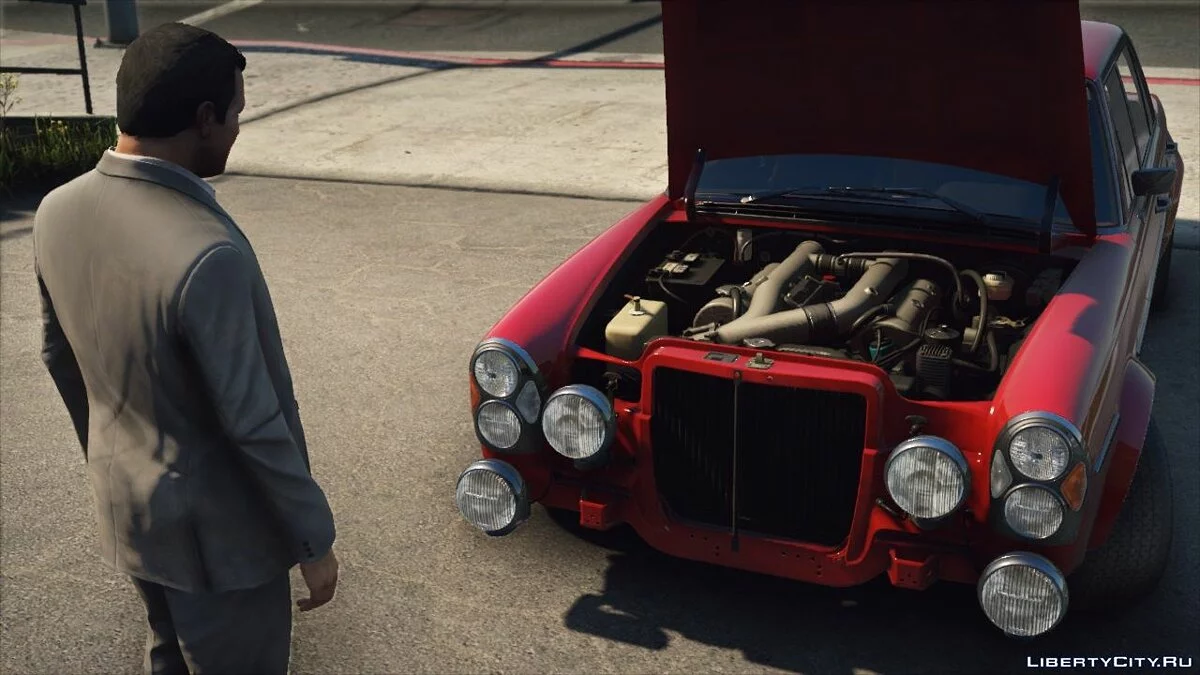 Mercedes-Benz 300 SEL 6.8 AMG PIG VERMELHO 1972 / GTA 5