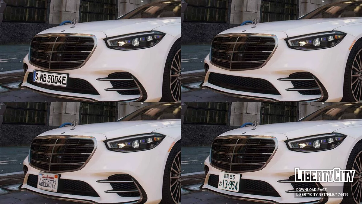 مرسيدس-بنز 2022 S-class S500 W223 AMG Line v1.3 / جي تي أي 5