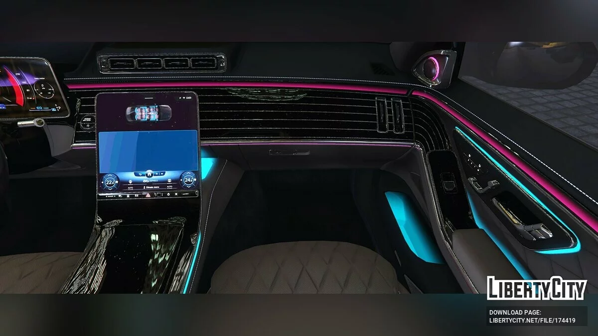 مرسيدس-بنز 2022 S-class S500 W223 AMG Line v1.3 / جي تي أي 5