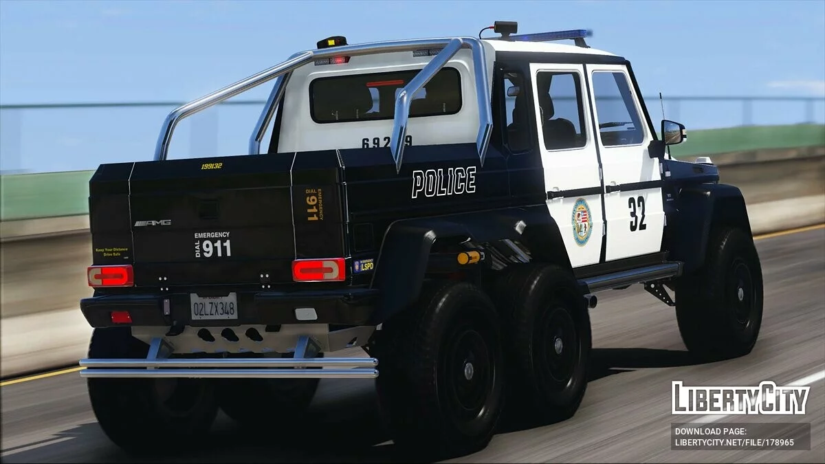 مرسيدس-بنز G63 AMG 6x6 شرطة v1.0 / جي تي أي 5