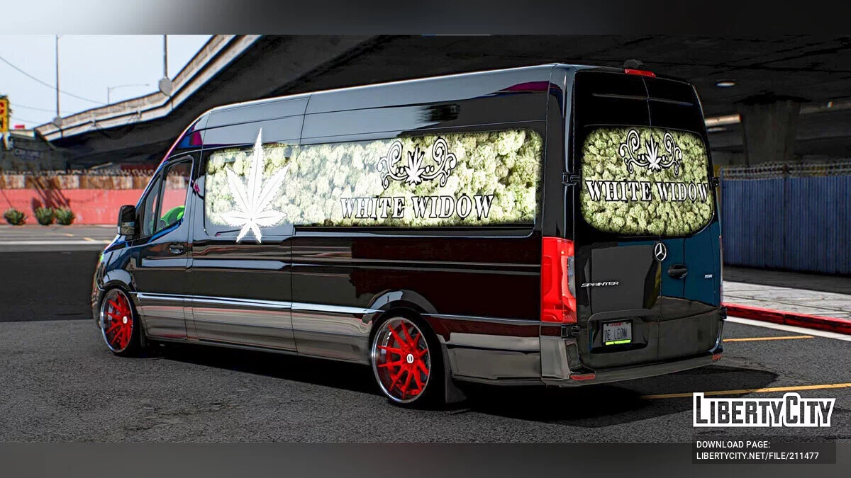 Mercedes White Widow Van Weed / GTA 5