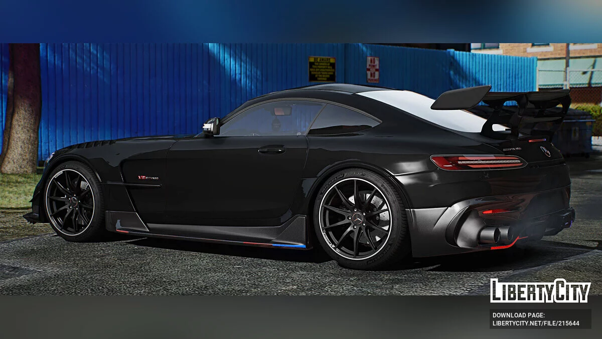 梅赛德斯AMG GT-R黑色系列警用现代灯光 / GTA 5