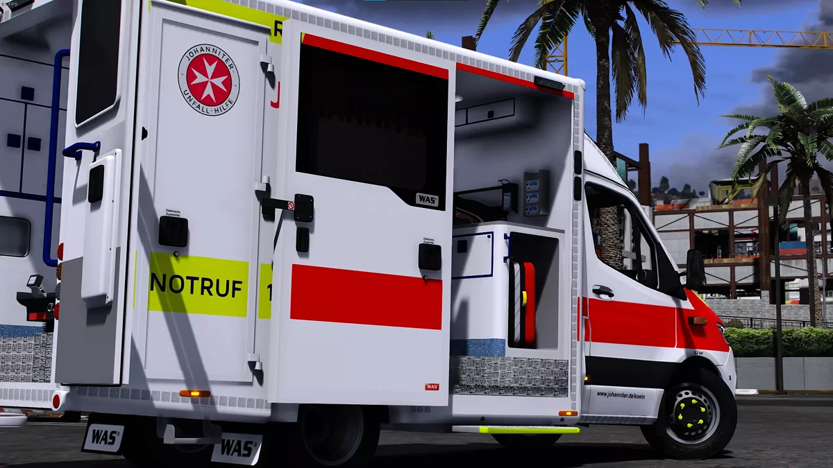 Mercedes-Benz Sprinter 319 CDI WAS-500 RTW Johanniter Koeln / GTA 5