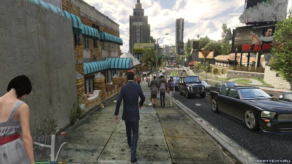 Realistic pedestrians and traffic mod V2.3 / GTA 5