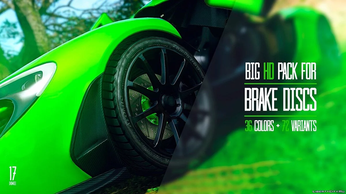 Big HD-Paket für Bremsscheiben (36 Farben + 72 Varianten) v1.2 / GTA 5