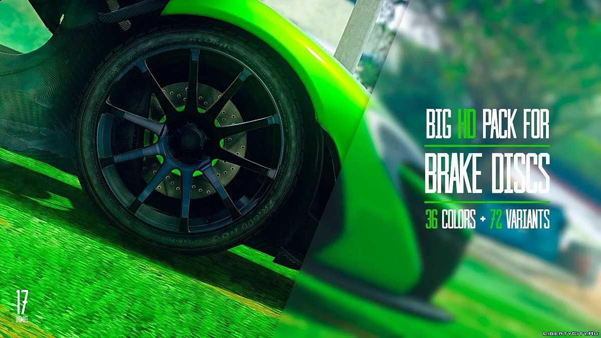 Big HD-Paket für Bremsscheiben (36 Farben + 72 Varianten) v1.2 / GTA 5